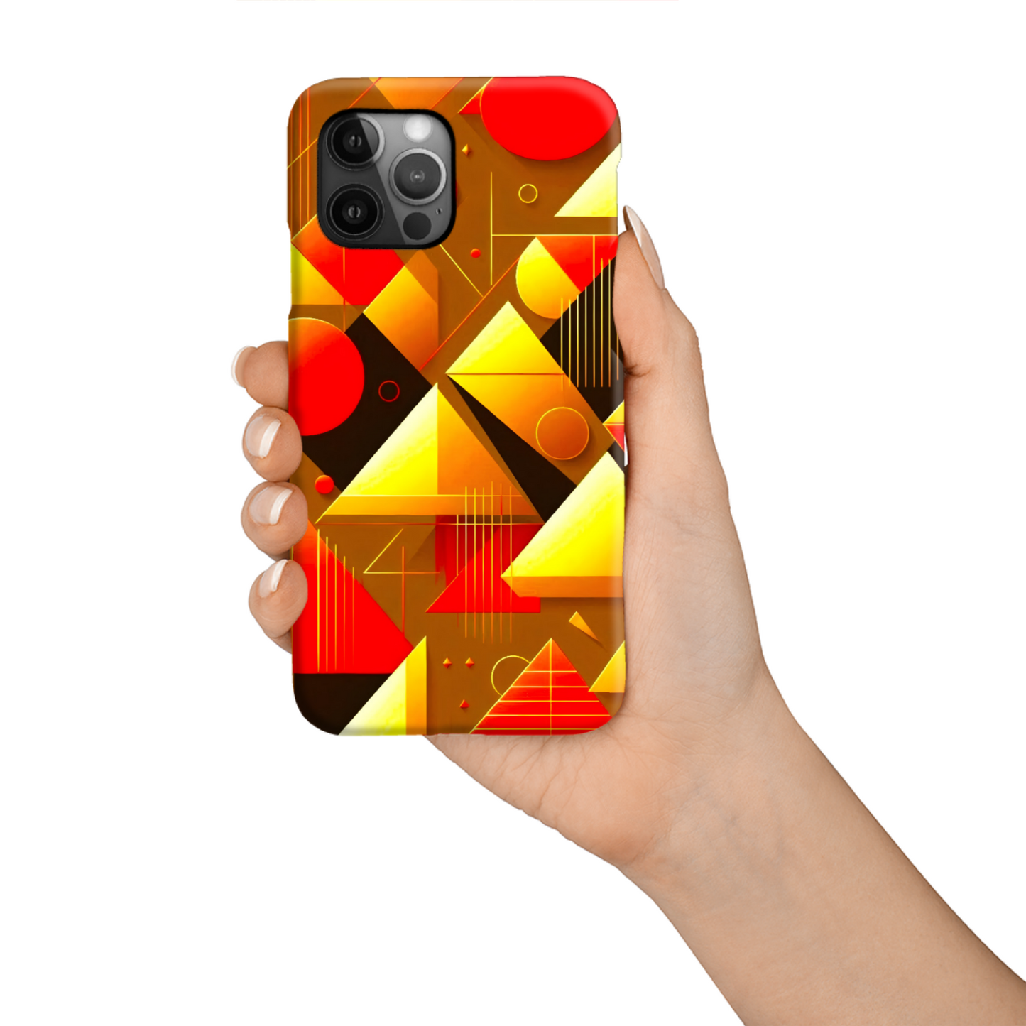 Abstract Pyramids M1, Magsafe Tough Phone Case, Full Wrap Technology, Crafted From Premium Polycarbonate, Unique Image...