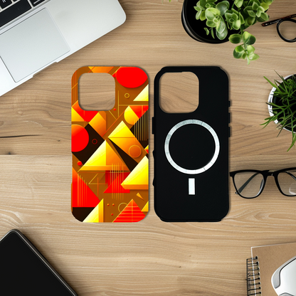 Abstract Pyramids M1, Magsafe Tough Phone Case, Full Wrap Technology, Crafted From Premium Polycarbonate, Unique Image...