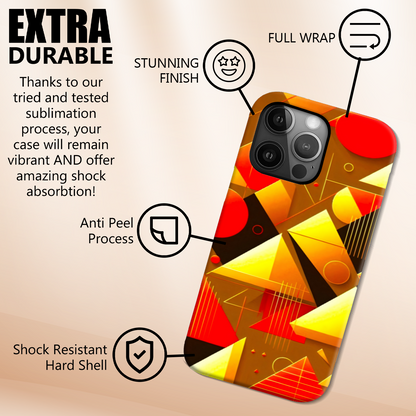 Abstract Pyramids M1, Magsafe Tough Phone Case, Full Wrap Technology, Crafted From Premium Polycarbonate, Unique Image...
