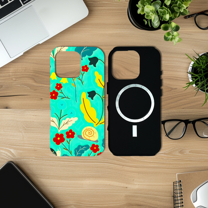 Field Of Flowers, Magsafe Tough Phone Case, Full Wrap Technology, Crafted From Premium Polycarbonate, Unique Image...