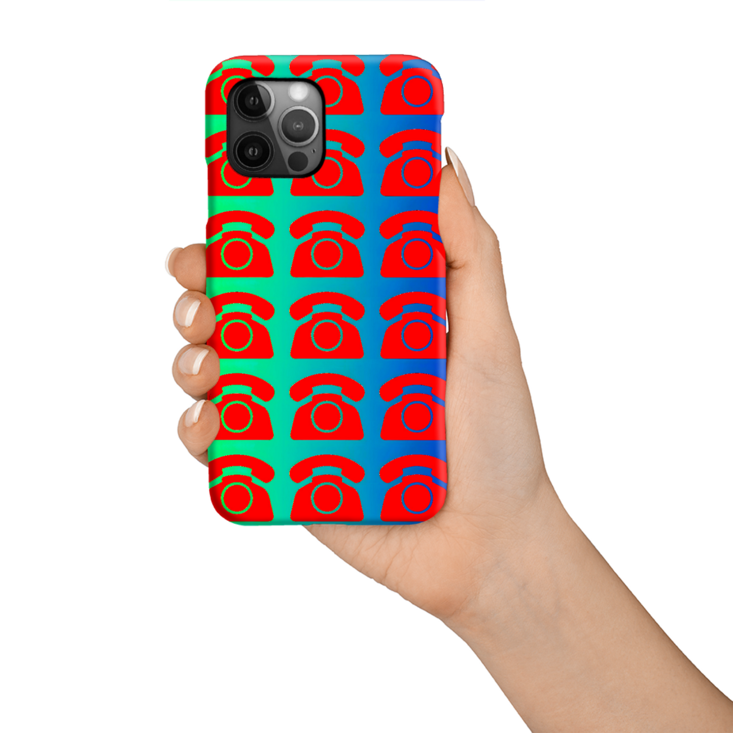 Red Rotary Phone, Magsafe Tough Phone Case, Full Wrap Technology, Crafted From Premium Polycarbonate, Unique Image...