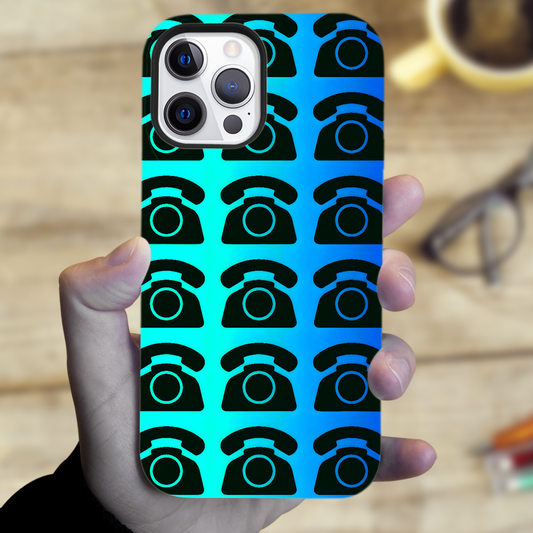 Black Rotary Phone, Magsafe Tough Phone Case, Full Wrap Technology, Crafted From Premium Polycarbonate, Unique Image...