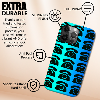Black Rotary Phone, Magsafe Tough Phone Case, Full Wrap Technology, Crafted From Premium Polycarbonate, Unique Image...