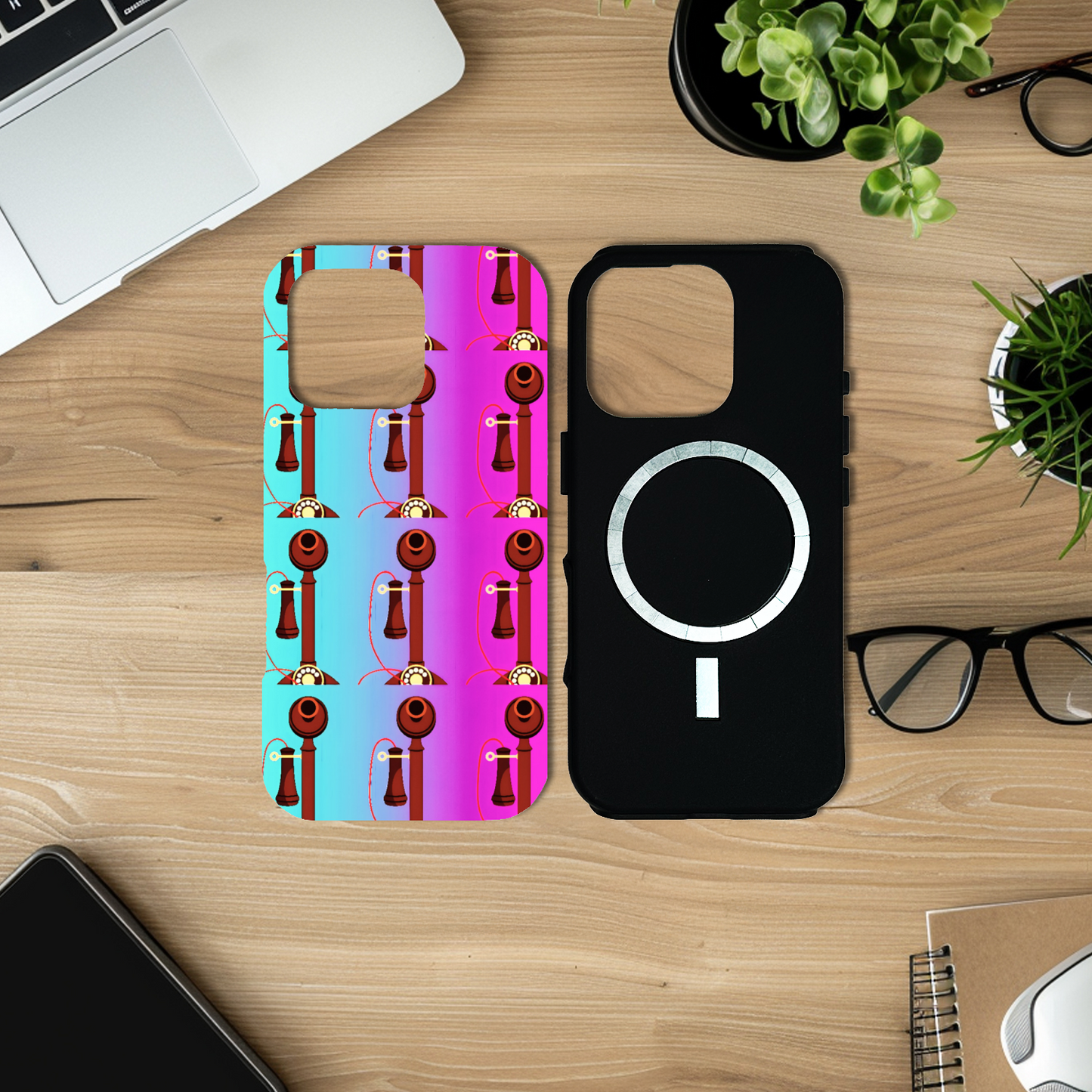 Candelstick Phone M1, Magsafe Tough Phone Case, Full Wrap Technology, Crafted From Premium Polycarbonate, Unique Image...