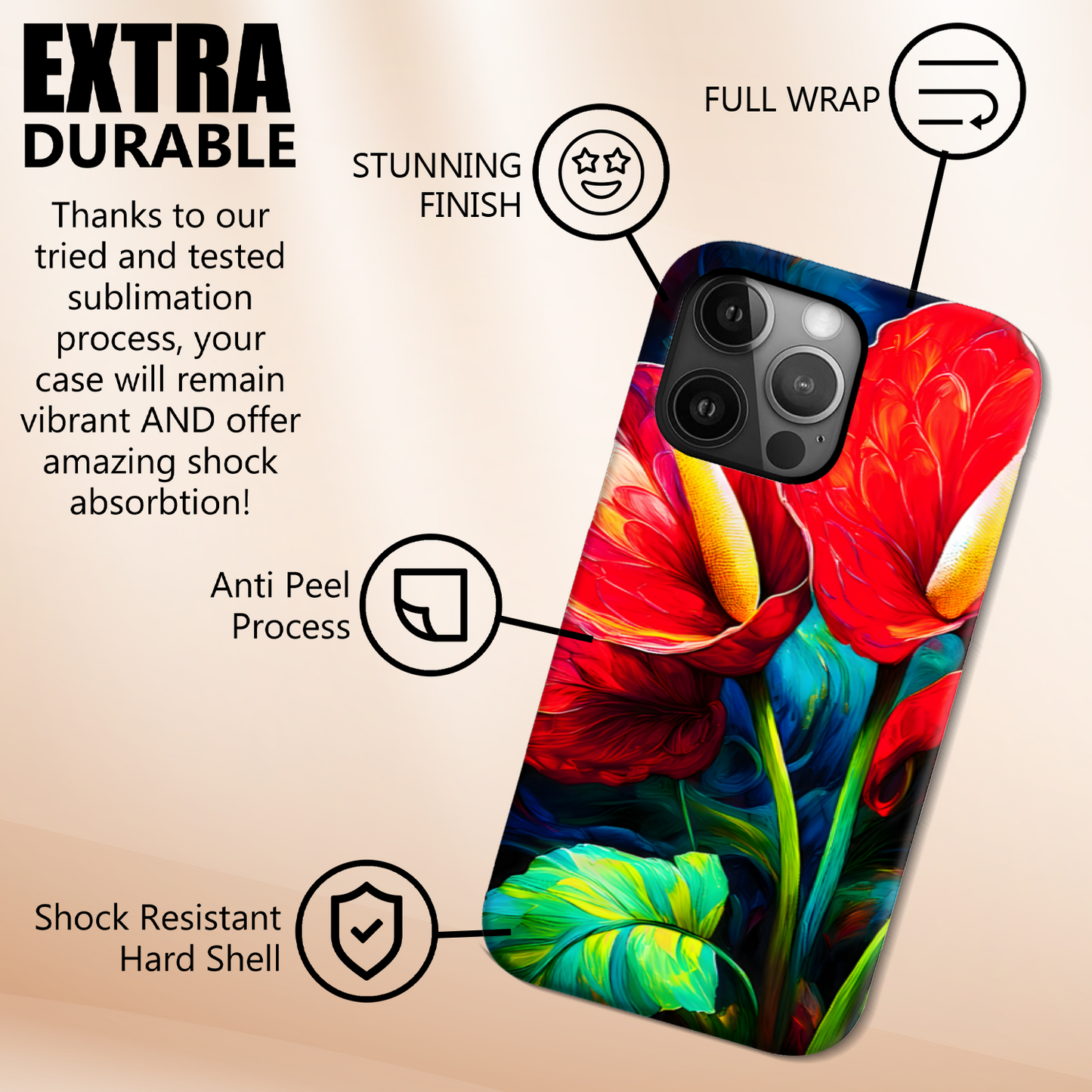 Red Anthurium, Printed on Gloss Aluminium To Enhance Colour And Details, Unique Image, A Lasting Gift...