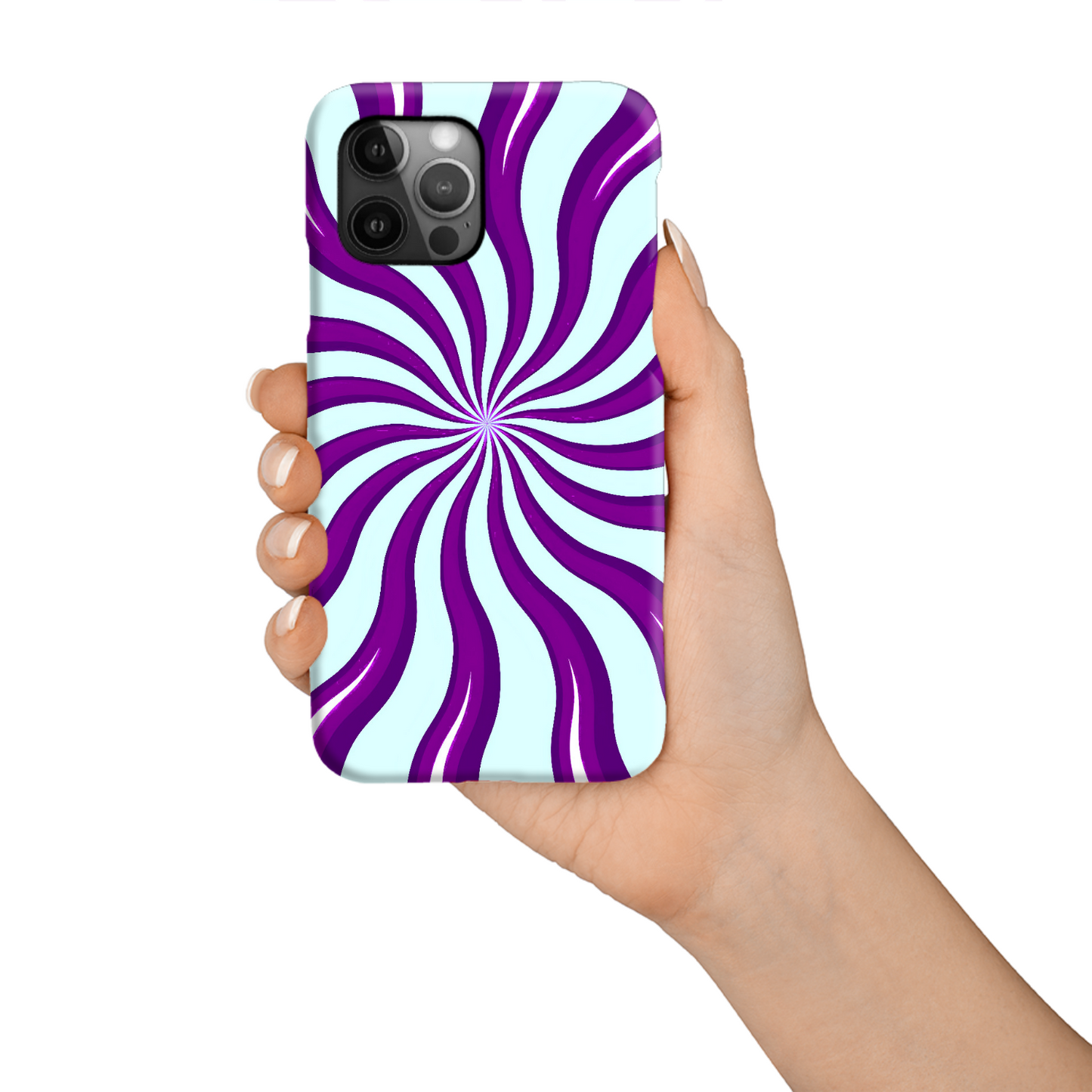 Purple Swirls, Tough Phone Case, Full Wrap Technology, Crafted From Premium Polycarbonate, Unique Image...