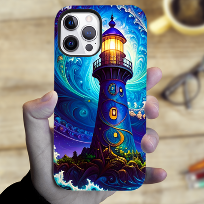 Fantasy Lighthouse TP3, Tough Phone Case, Full Wrap Technology, Crafted From Premium Polycarbonate, Unique Image...