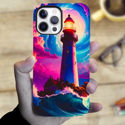 Fantasy Lighthouse TP4, Tough Phone Case, Full Wrap Technology, Crafted From Premium Polycarbonate, Unique Image...