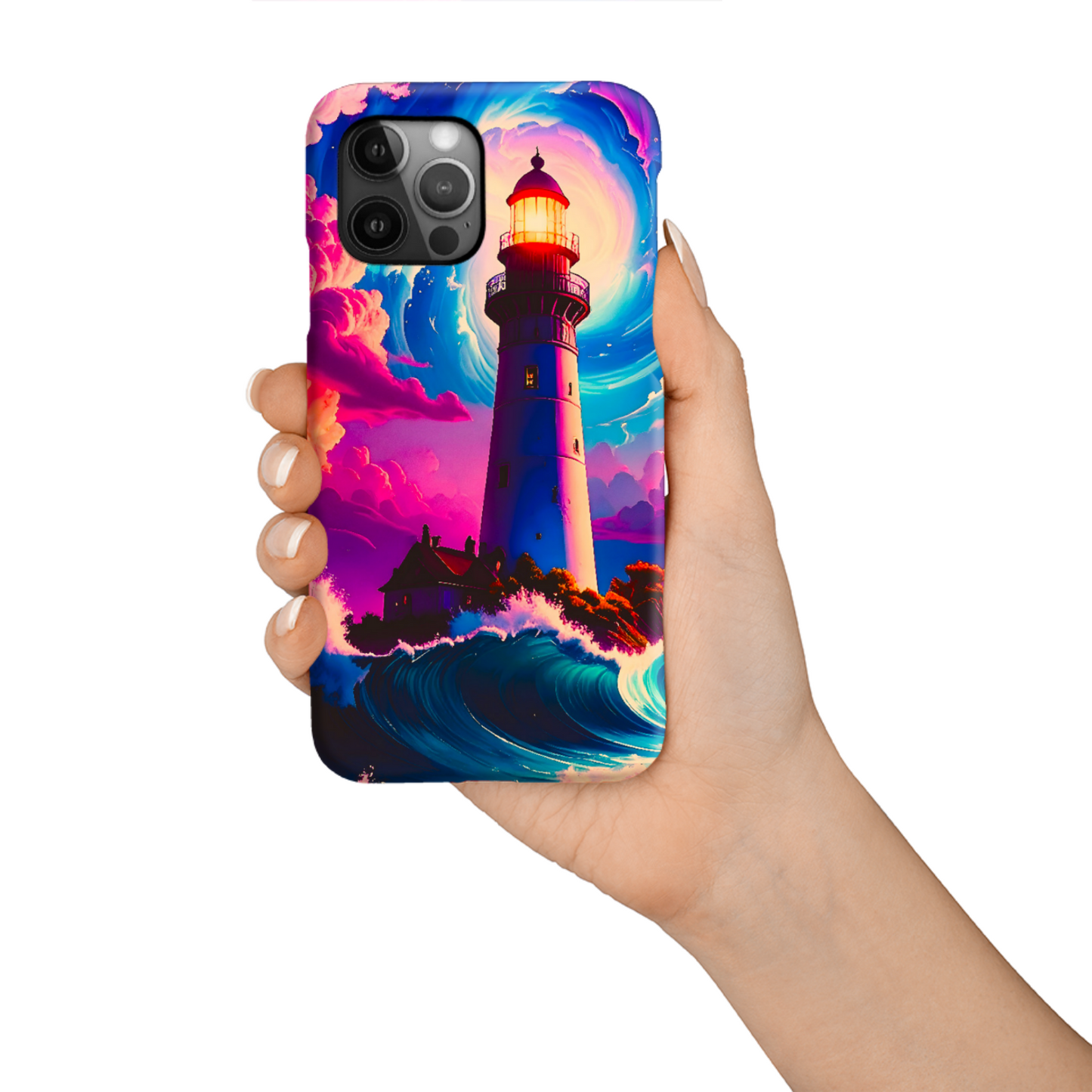 Fantasy Lighthouse TP4, Tough Phone Case, Full Wrap Technology, Crafted From Premium Polycarbonate, Unique Image...