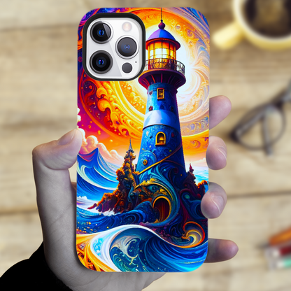 Fantasy Lighthouse TP2, Tough Phone Case, Full Wrap Technology, Crafted From Premium Polycarbonate, Unique Image...