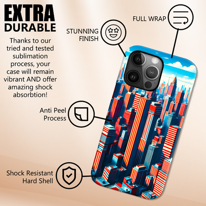 Sky Towers, Tough Phone Case, Full Wrap Technology, Crafted From Premium Polycarbonate, Unique Image...
