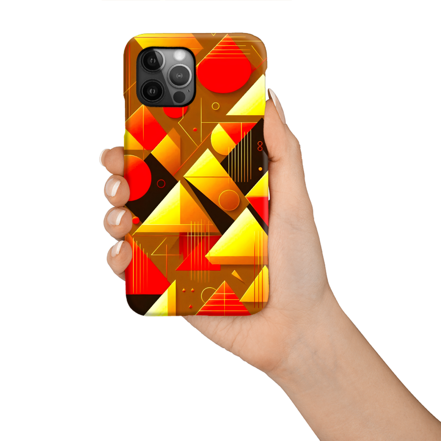 Abstract Pyramids TP1, Tough Phone Case, Full Wrap Technology, Crafted From Premium Polycarbonate, Unique Image...