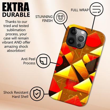 Abstract Pyramids TP1, Tough Phone Case, Full Wrap Technology, Crafted From Premium Polycarbonate, Unique Image...