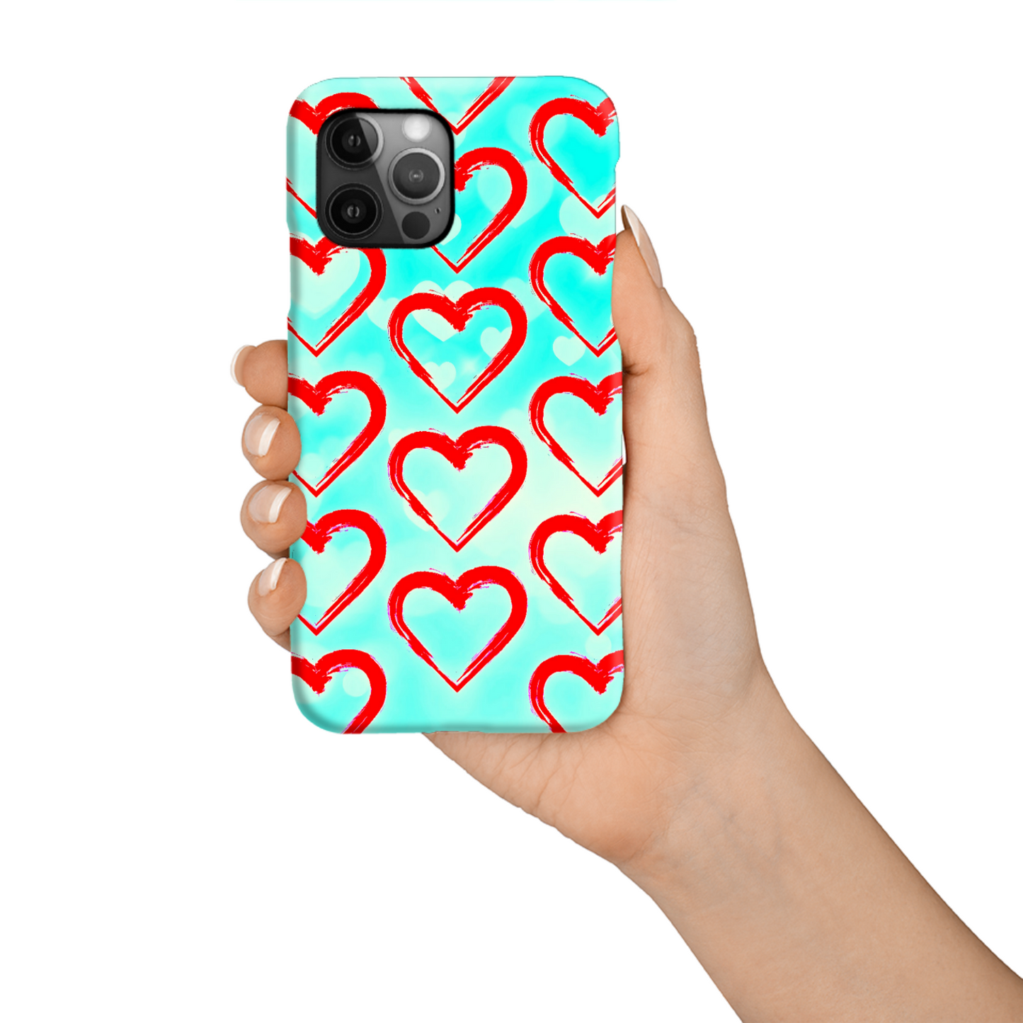 Red Hearts, Tough Phone Case, Full Wrap Technology, Crafted From Premium Polycarbonate, Great Gift Idea...