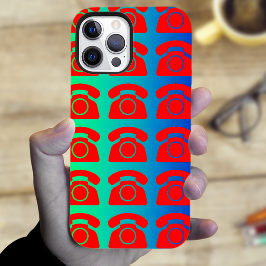 Red Rotary Phone, Tough Phone Case, Full Wrap Technology, Crafted From Premium Polycarbonate, Great Gift Idea...