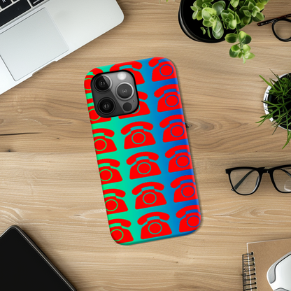 Red Rotary Phone, Tough Phone Case, Full Wrap Technology, Crafted From Premium Polycarbonate, Great Gift Idea...