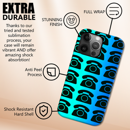 Black Rotary Phone, Tough Phone Case, Full Wrap Technology, Crafted From Premium Polycarbonate, Great Gift Idea...