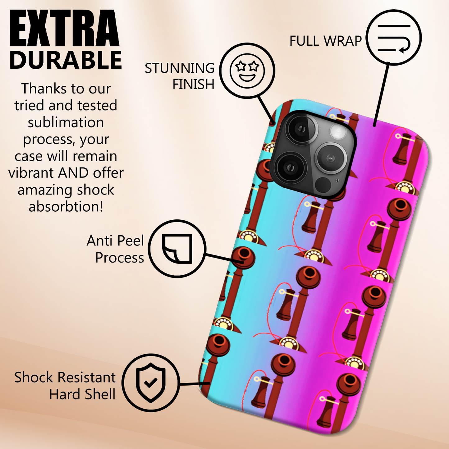 Candlestick Phone TP, Tough Phone Case, Full Wrap Technology, Crafted From Premium Polycarbonate, Great Gift Idea...