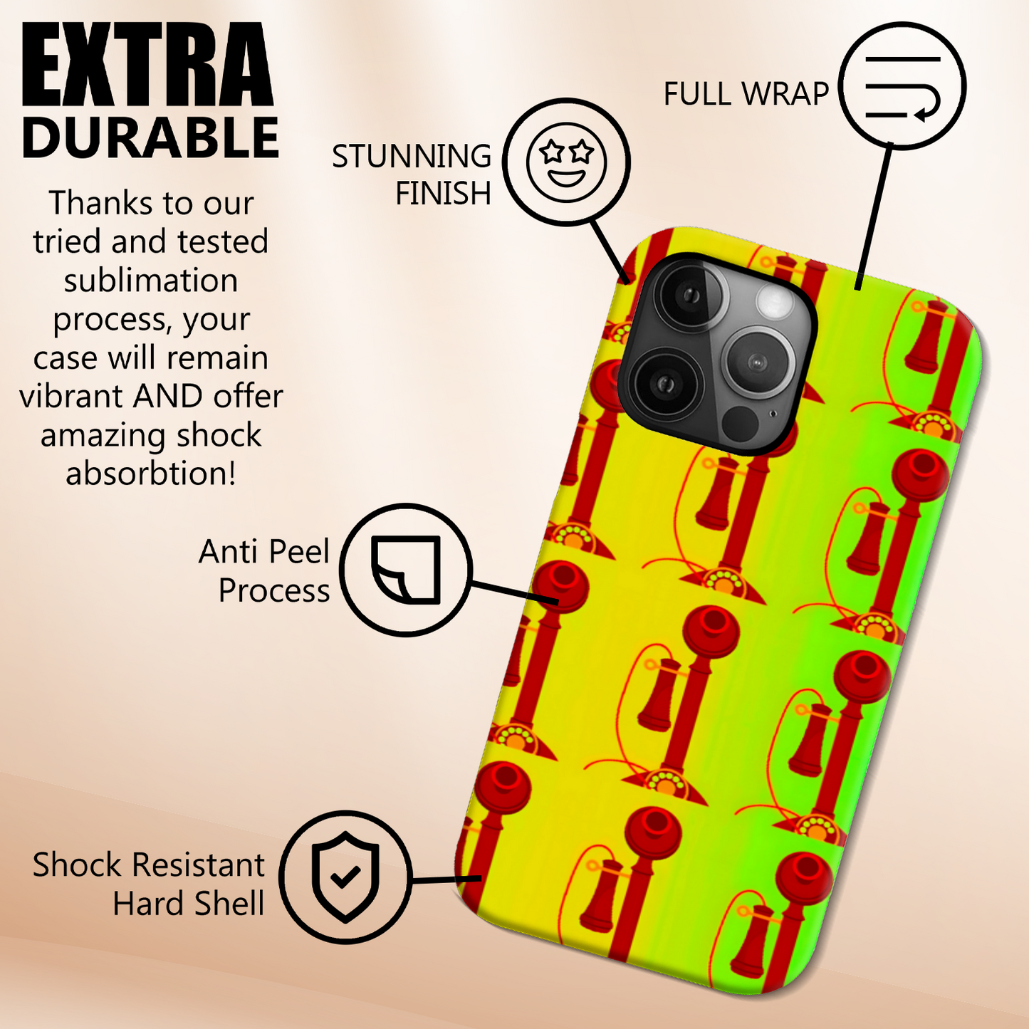 Candlestick Phone TP2, Tough Phone Case, Full Wrap Technology, Crafted From Premium Polycarbonate, Great Gift Idea...