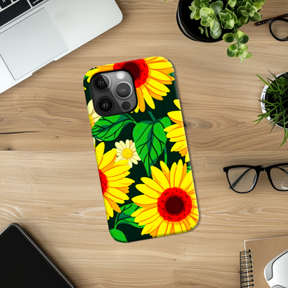 Yellow Flowers, Slim iPhone-Samsung Cases, Full Wrap Technology, Crafted From Premium Polycarbonate, Unique Image...
