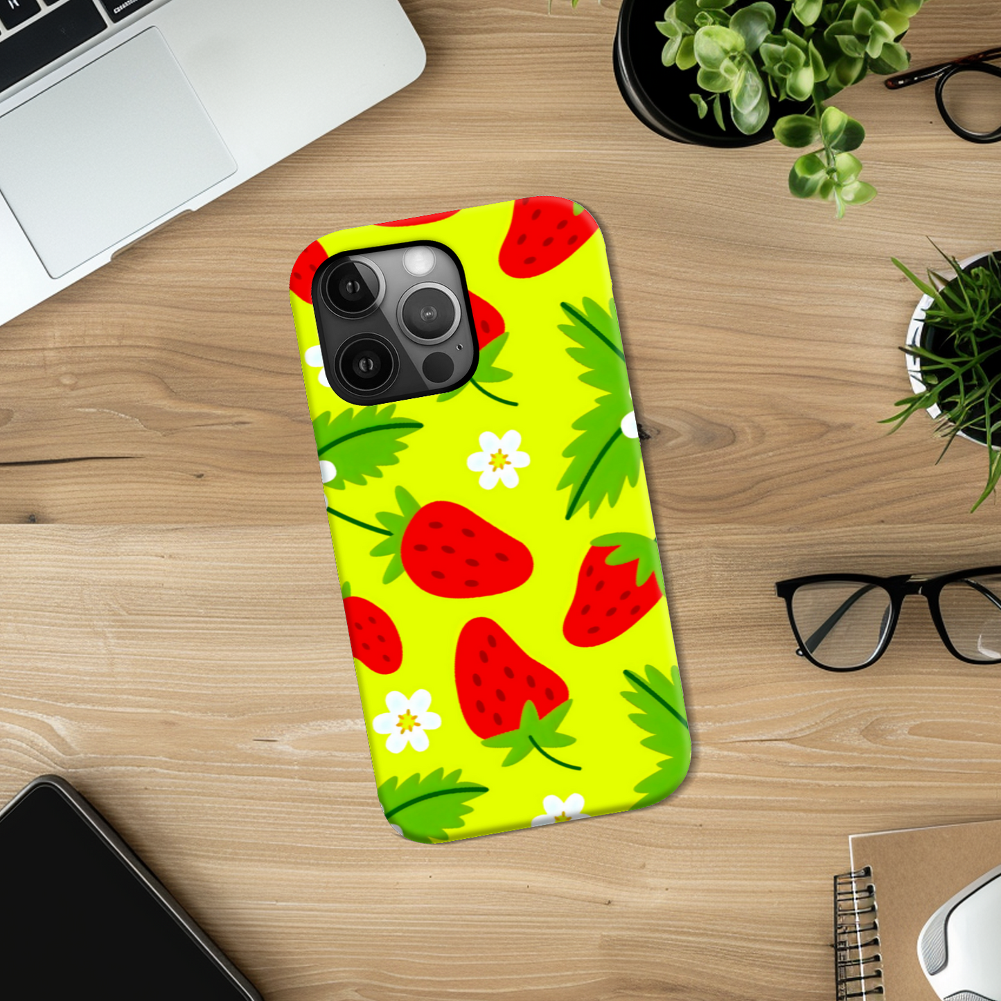 Strawberry, Slim HD Case, Full Wrap Technology, Crafted From Premium Polycarbonate, Unique Image...