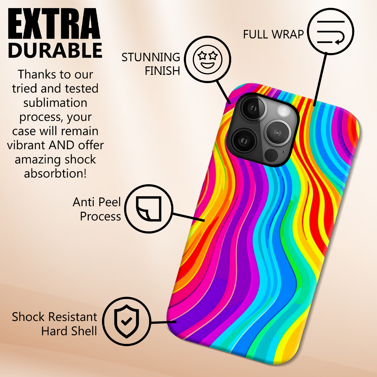 River Of Colour, Slim HD Case, Full Wrap Technology, Crafted From Premium Polycarbonate, Unique Image...