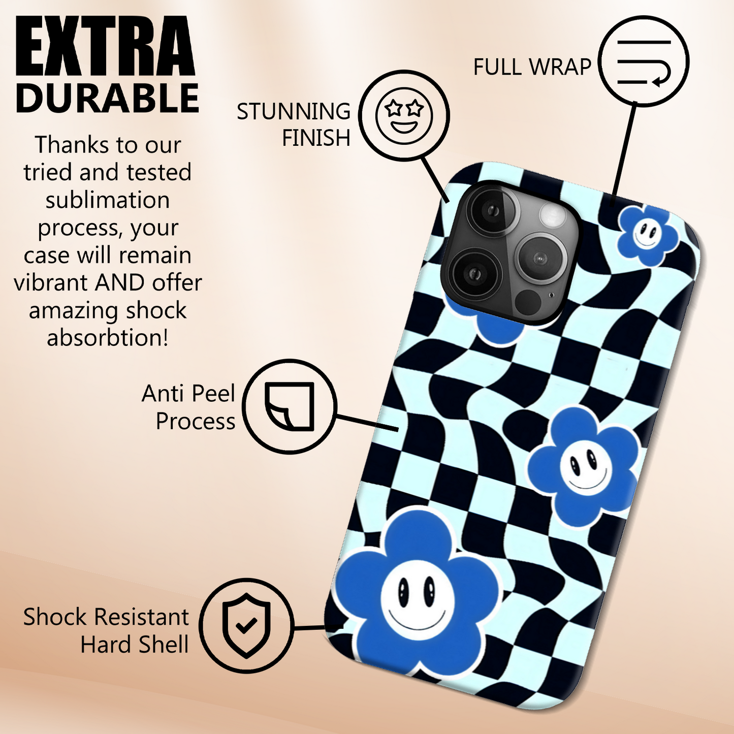 Smile, Slim HD Case, Full Wrap Technology, Crafted From Premium Polycarbonate, Unique Image...