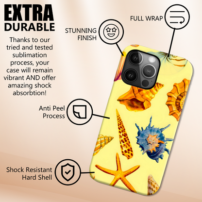 Sea-shells, Slim HD Case, Full Wrap Technology, Crafted From Premium Polycarbonate, Unique Image...