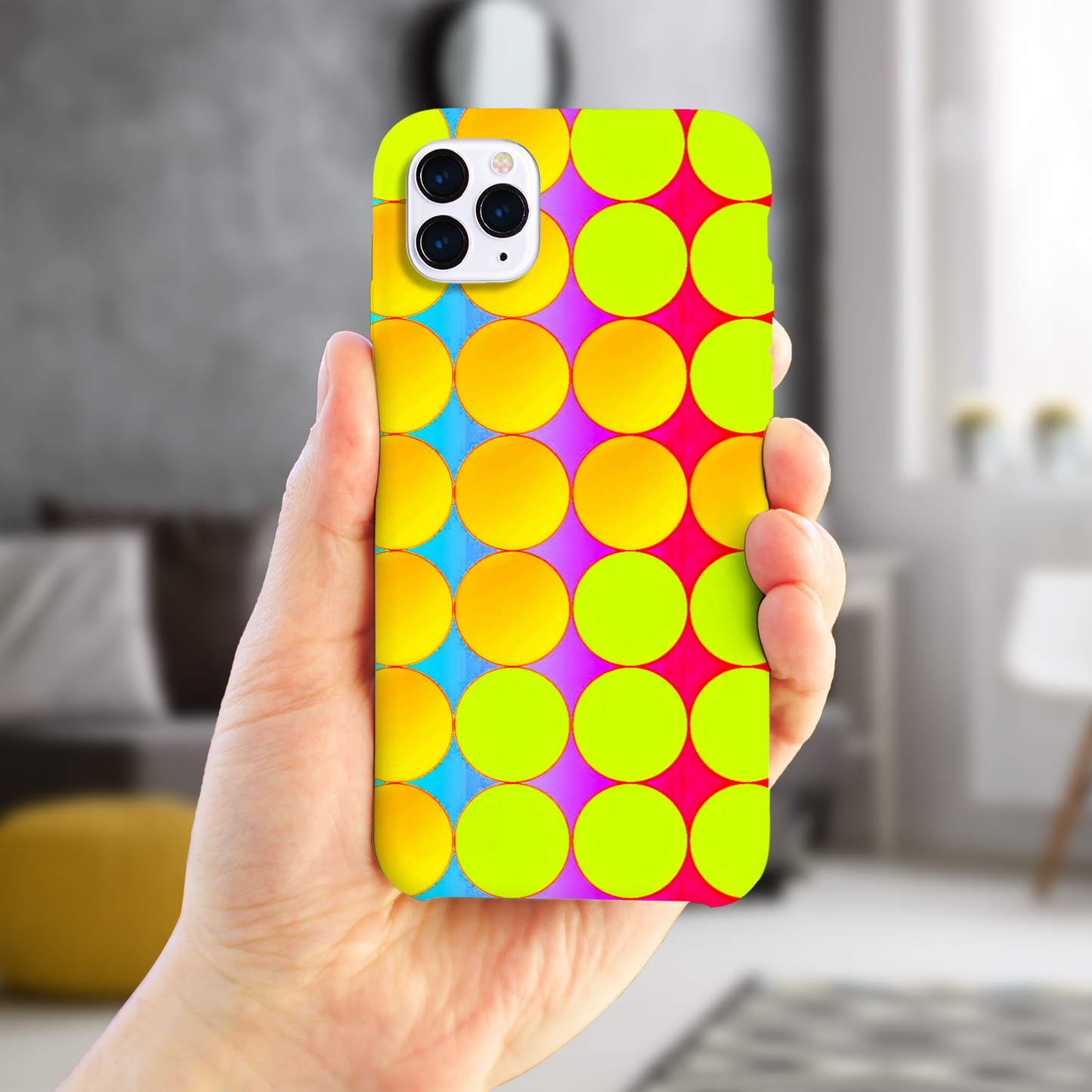 Yellow Dots, Slim HD Case, Full Wrap Technology, Crafted From Premium Polycarbonate, Unique Image...