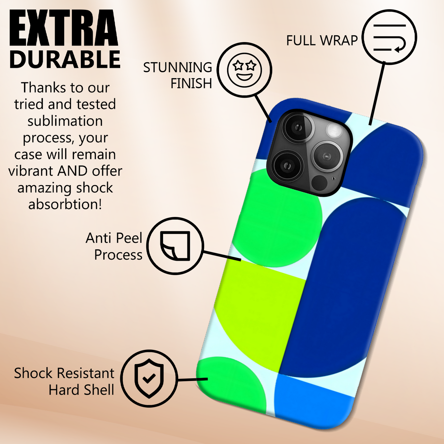 Blue & Green, Slim HD Case, Full Wrap Technology, Crafted From Premium Polycarbonate, Unique Image...